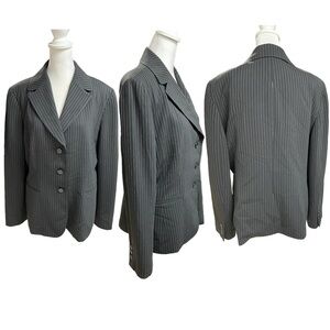 Tahari ASL Options Black & White Pin Stripe Women's Jacket/Blazer Size 12